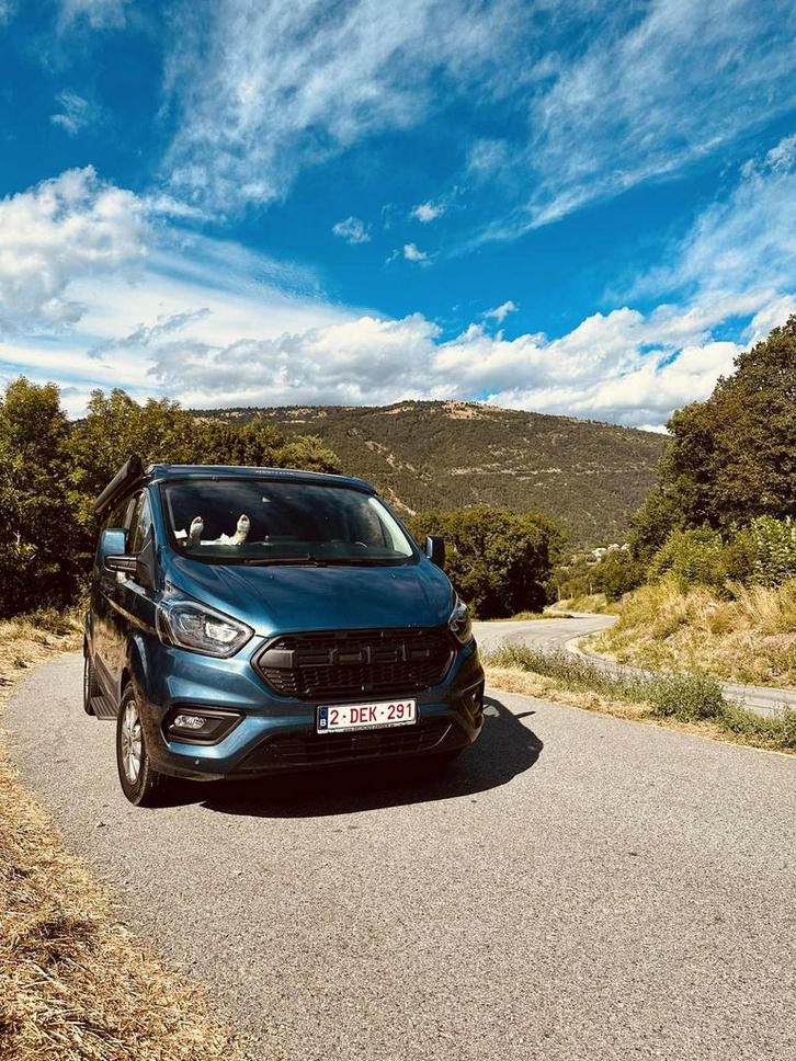 Van aménagé ford transit custom nugget plus (2022), Caravans en Kamperen, Mobilhomes, Particulier, Ford, Diesel, Ophalen