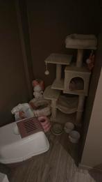 Kattenpaal+kattenbak+kattenvoer+bedje+speelgoed+bakjes, Enlèvement, Comme neuf