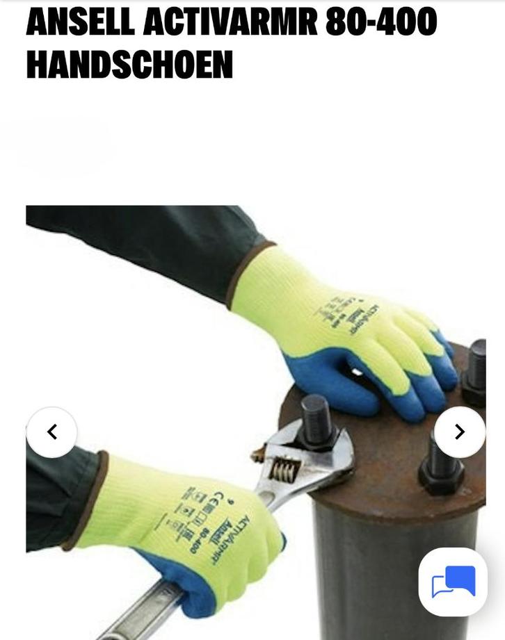ANSELL Koudebestendige handschoenen MT 9, Doe-het-zelf en Bouw, Veiligheidskleding, Nieuw, Ophalen of Verzenden
