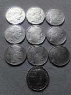 Belgisch lot van 10 zilveren munten van 50 frank, Postzegels en Munten, Ophalen of Verzenden, Zilver, Zilver