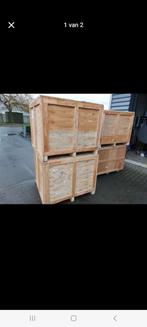 Houten boxen 1m3 met deksel, Doe-het-zelf en Bouw, Kratten en Dozen, Ophalen, Gebruikt