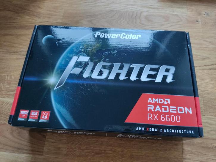 PowerColor Fighter AMD Radeon RX 6600 8GB, Computers en Software, Videokaarten, Gebruikt, AMD, PCI-Express 4.0, GDDR6, HDMI, DisplayPort