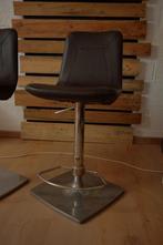 Donkerbruine Barstoelen 4 stuks Softline, Ophalen, Gebruikt, 60 tot 90 cm, Metaal