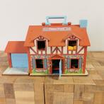 Huis bruin vintage Fisher Price, Kinderen en Baby's, Speelgoed | Fisher-Price, Ophalen, Gebruikt, Speelset