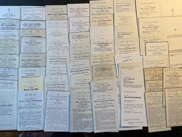 LOT 58 DOODSPRENTJES JAREN 50-60-70 LIMBURG beschikbaar voor biedingen