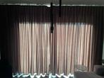 Stoffen gordijnen, Huis en Inrichting, Ophalen, Gebruikt, Bruin, 200 cm of meer