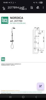 Paffoni Nordica Showerpipe Thm. Hoofddouche 225m - Zwart, Doe-het-zelf en Bouw, Ophalen of Verzenden, Nieuw, Chroom, Douche