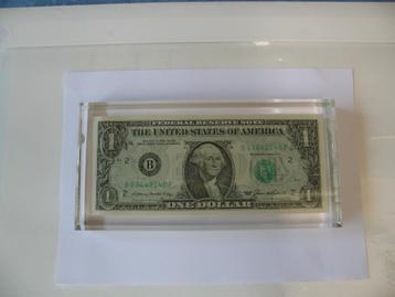 Paperweight one dollar biljet USA 1985