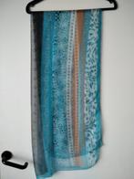 Lange blauwe foulard 40% zijde, Comme neuf, Enlèvement ou Envoi