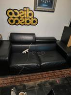 3zit 2zit ledersalon  , kast 3verdiep , tv meubel eik., Ophalen of Verzenden, Gebruikt