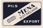 BIER 28 / S K ROTSELAAR MENA PILS EXPORT, Verzamelen, Speelkaarten, Jokers en Kwartetten, Ophalen of Verzenden, Nieuw, Speelkaart(en)
