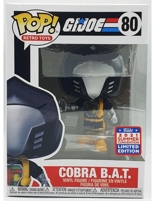 Funko POP G.I. Joe Cobra B.A.T. (80) 2021 Summer Convention, Verzamelen, Poppetjes en Figuurtjes, Zo goed als nieuw, Verzenden