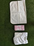 Babybed matrashoes + matrasbeschermer, Overige typen, Gebruikt, Wit, Ophalen