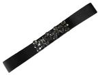 Elastische riem met strass steentjes Esprit, Kleding | Dames, Riemen en Ceinturen, 3 tot 5 cm, Minder dan 80 cm, Zwart, Tailleriem