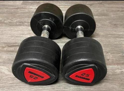 Halters, Hammerstrenght Dumbell set 25kg NIEUW!!, Sport en Fitness, Fitnessmaterialen, Nieuw, Halterset, Armen, Benen, Borst, Buik