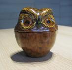 Houten potje - Uiltje - met deksel, Enlèvement ou Envoi, Comme neuf, Oiseaux, Autres types