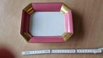 roze en gouden porseleinen schaal, Ophalen of Verzenden
