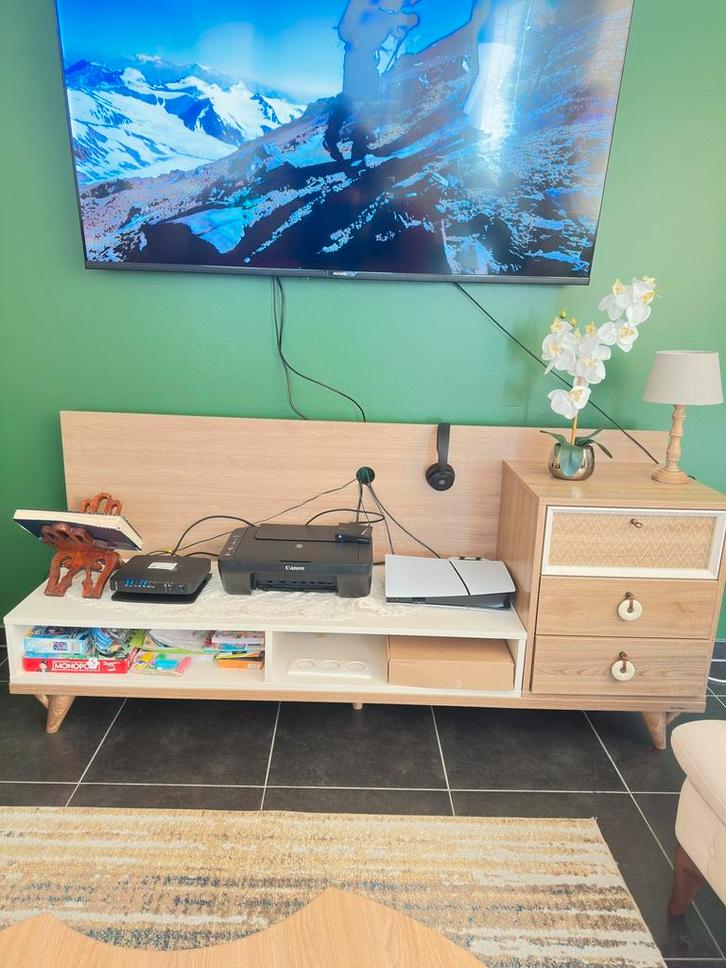 Ensemble de meubles salon / salle à manger – Très bon état, Maison & Meubles, Armoires | Mobilier de télévision, Comme neuf, Verre