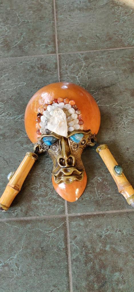 Ceremoniëel Masker " Gourd Art", Antiek en Kunst, Kunst | Niet-Westerse kunst, Ophalen of Verzenden