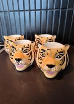 Urban Outfitters UO Home 4x eierdopjes tijger, Ophalen of Verzenden, Zo goed als nieuw, Overige stijlen, Kop(pen) en/of Schotel(s)