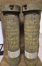 2 tubes de transport pour obusiers — 1956 — complets, Collections, Objets militaires | Général, Enlèvement