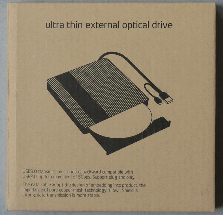 Externe CD/DVD-speler met USB 3.0 Type-C, Computers en Software, Optische drives, Nieuw, Extern, Windows, Cd, Ophalen