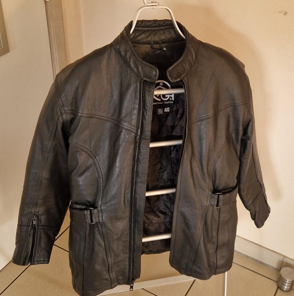 Veste moto👍TOP👍100% Cuir = Soupple "Waterresist"👍t:40👍, Motos, Vêtements | Vêtements de moto, Enlèvement ou Envoi, Neuf, sans ticket