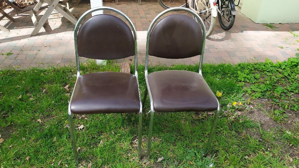 Eetkamerstoelen, Ophalen, Gebruikt, Twee, Bruin