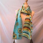 Vintage Flower Power zijden sjaal, Ophalen of Verzenden, Sjaal