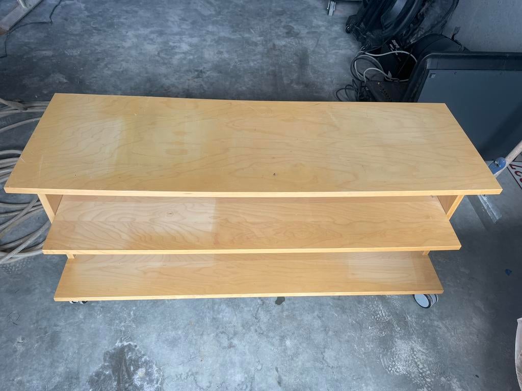 Televisiemeubel op wielen, Ophalen, Gebruikt, 100 tot 150 cm, Minder dan 100 cm