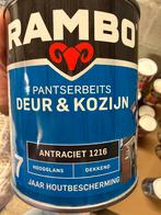 Rambo antracietgrijze dekkende beits 0,75l en 2,5liter, Tuin en Terras, Ophalen of Verzenden, Nieuw