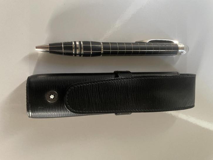 Montblanc StarWalker Original Ballpoint Pen + Leather Case, Verzamelen, Pennenverzamelingen, Zo goed als nieuw, Balpen, Mont Blanc