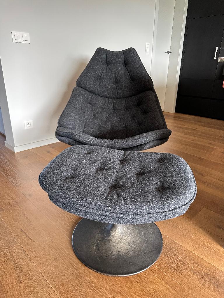 Artifort zetel F510 harcourt jaren 60 origineel met voetbank, Enlèvement, Comme neuf, Echte originele vintage