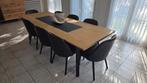Tafel met 8 stoelen, Huis en Inrichting, Ophalen, 50 tot 100 cm, Vijf personen of meer, Eikenhout