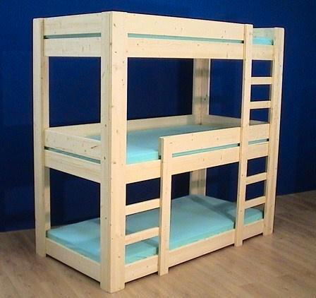 Stapelbed 3 bedden hoog 5 hoogtes 15 matrasmaten, Kinderen en Baby's, Kinderkamer | Stapelbedden en Hoogslapers, Nieuw, Stapelbed