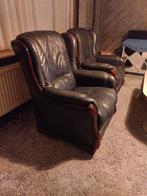 Bankstel 1 x 3 zits 2 x 1 zit, Maison & Meubles, Enlèvement, Utilisé, Bois