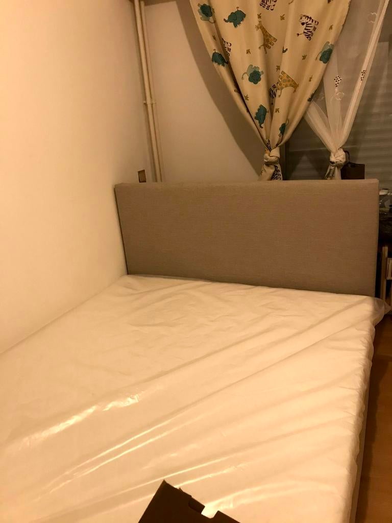 Bed te koop (boxspring), Ophalen, Gebruikt, Tweepersoons, 140 cm