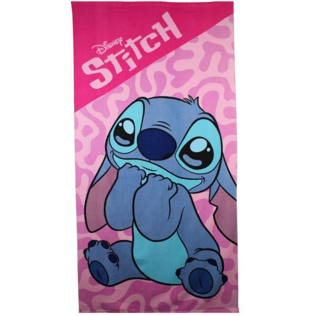 Stitch Badlaken Roze - Sneldrogend - Disney Strandlaken, Kinderen en Baby's, Meisje, One size, Nieuw, Ophalen of Verzenden