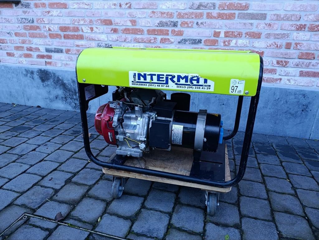 Benzinegenerator ES5000 eenfasig AVR 4,6 kW - Promac honda, Doe-het-zelf en Bouw, Ophalen, Gebruikt, Minder dan 5 kVA, Benzine