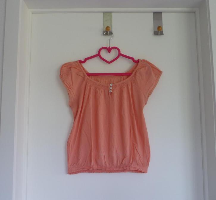 Zalmroze soepele babydoll T-shirt blouse Maat 36, Kleding | Dames, Blouses en Tunieken, Maat 36 (S), Ophalen of Verzenden