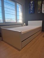 Bed 90 x 200 met uitschuifbare bedlade, Huis en Inrichting, Ophalen, Gebruikt, 90 cm, Eenpersoons