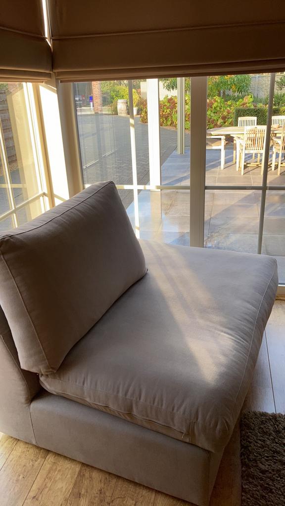 Poef, Huis en Inrichting, Zetels | Zetels en Chaises Longues, Ophalen, 75 tot 100 cm, Minder dan 150 cm, Stof