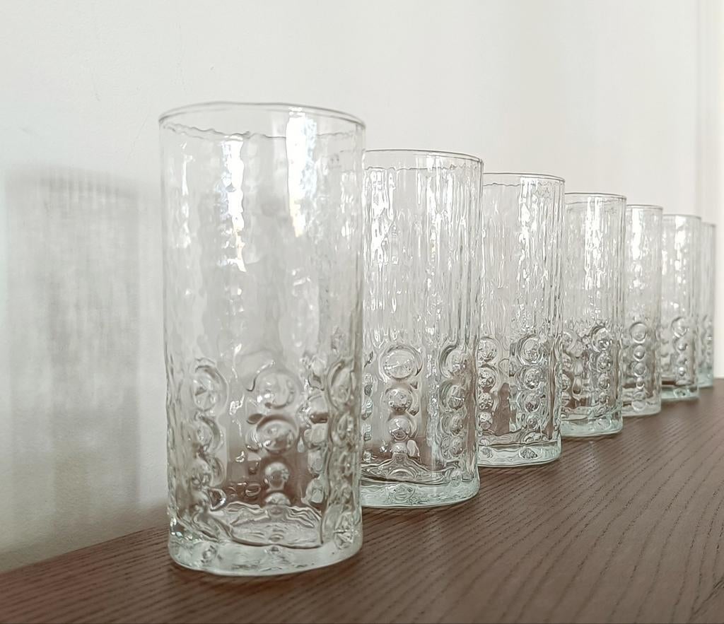 Set van 7 Kosta Boda glazen 70s, Enlèvement