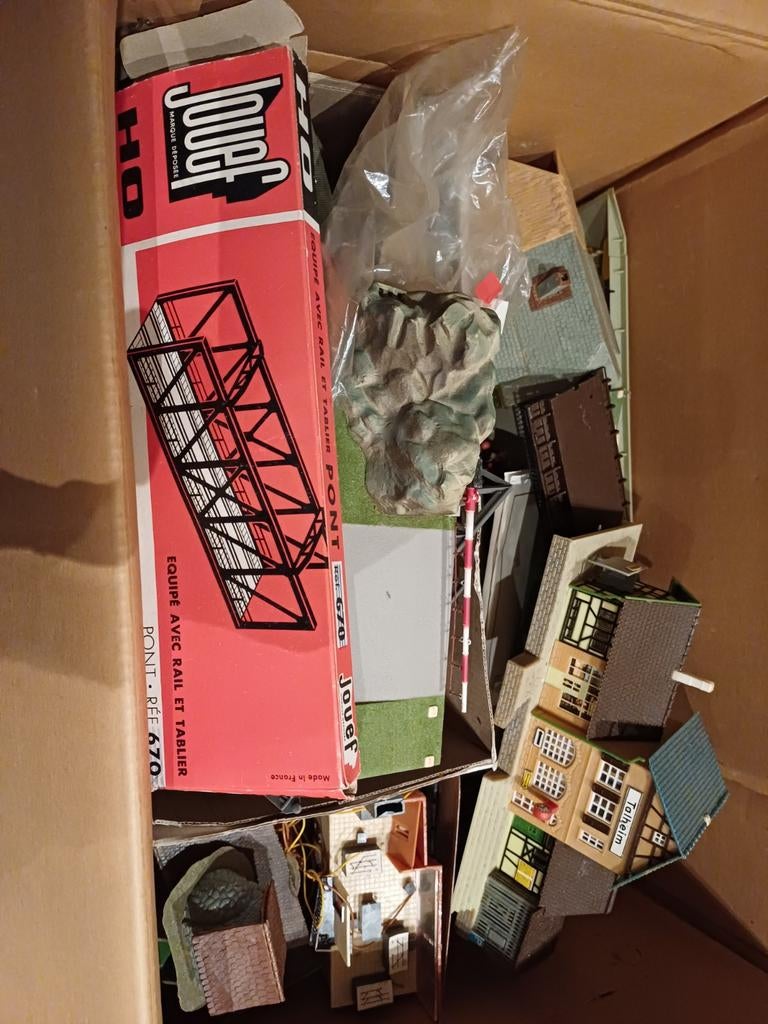 Lot huisjes, bruggen, fabrieken etc, Overige merken, Gebruikt, Gelijkstroom of Wisselstroom, Brug, Tunnel of Gebouw