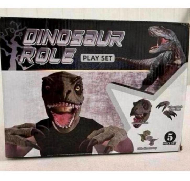 Dinosaur dino dinosaurus verkleed-set, mask masker klauwen, Kinderen en Baby's, Carnavalskleding en Verkleedspullen, Nieuw, Jongen of Meisje