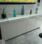 ***SUPERBE BUFFET/DRESSOIR DESIGN BLANC LAQUÉ - 210 cm -, Enlèvement