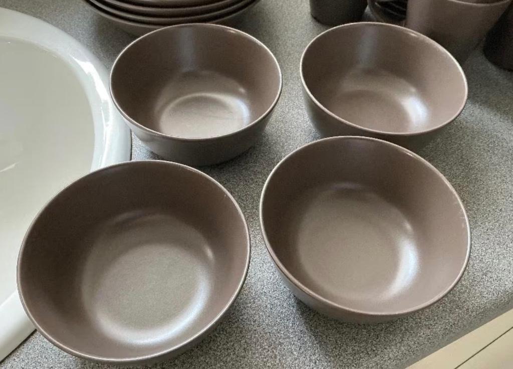 4 ontbijtkommen IKEA bruin, Huis en Inrichting, Ophalen, Gebruikt