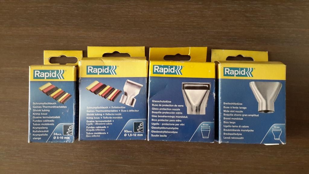 Set mondstukken RAPID voor heetluchtpistool + krimpkousen, Electroménager, Pièces & Accessoires, Enlèvement ou Envoi, Neuf