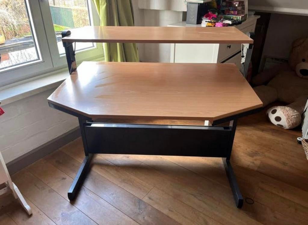 Bureau hout, Enlèvement, Comme neuf, Bois