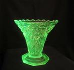 Vase en verre ouraline art déco ancien, Antiquités & Art, Envoi